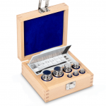 KERN & Sohn Gewichtsatz 303-04 (OIML-Klasse E1, Nennwert 1 mg - 200 g, Knopf, Edelstahl poliert, im Holzetui)