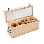 KERN & Sohn Holz-Gewichtsetui 353-490-200 (für Nennwerte 1 mg - 10 kg | für Klassen F2 + M1 + M2 | für Bauform Knopf/Kompakt)