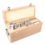 KERN & Sohn Gewichtsatz 354-09 (OIML-Klasse M2, Nennwert 1 g - 10 kg, Knopf, Edelstahl feingedreht, im Holzetui)