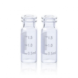 2 mL Clear Glass Flat Base 11mm Snap Vial Wide Opening with Label. 100 Stück/Packung, 30 Packungen/Karton