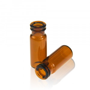 2 mL Amber Glass Flat Base 11mm Snap Vial Wide Opening. 100 Stück/Packung, 20 Packungen/Karton
