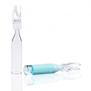 6 x 29mm Insert Clear Glass Conical Base with Polyspring. 100 Stück/Packung, 15 Packungen/Karton