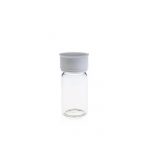 20 ml 27.5 x 57 mm Clear Glass EPA / TOC Vial 24-414 White Open Top PP Screw Cap with 22 mm Natural PTFE / White Silicone 3.0 mm thick Septa (EPA Quality) and Dust Cover. Vial + Cap + Septa are pre-assembled together. 100 Stück/Packung, 5 Packungen/Karton