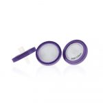 25 mm PVDF hydrophober Spritzenfilter  0,45 µm mit Außenring und Aufdruck. 100 Stück/Packung, 10 Packungen/Karton