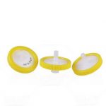 25 mm MCE-Spritzenfilter  0,22 µm mit Außenring und Aufdruck. 100 Stück/Packung, 15 Packungen/Karton