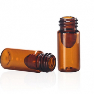 0.4 ml High Recovery Vial Amber Glass 15 x 35 mm Flat Base 13-425 Screw Thread. 100 Stück/Packung, 5 Packungen/Karton