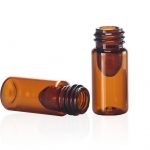 0.4 ml High Recovery Vial Amber Glass 15 x 35 mm Flat Base 13-425 Screw Thread. 100 Stück/Packung, 5 Packungen/Karton