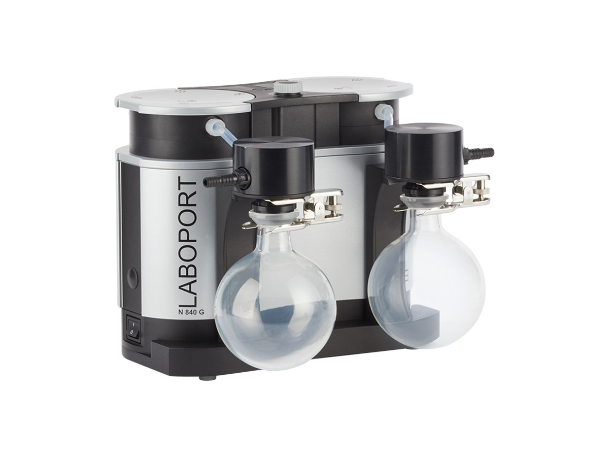 Chemiefeste Membran-Förderpumpe für Flüssigkeiten. Der Einsatz von chemiefesten Werkstoffen wie z.B. PTFE