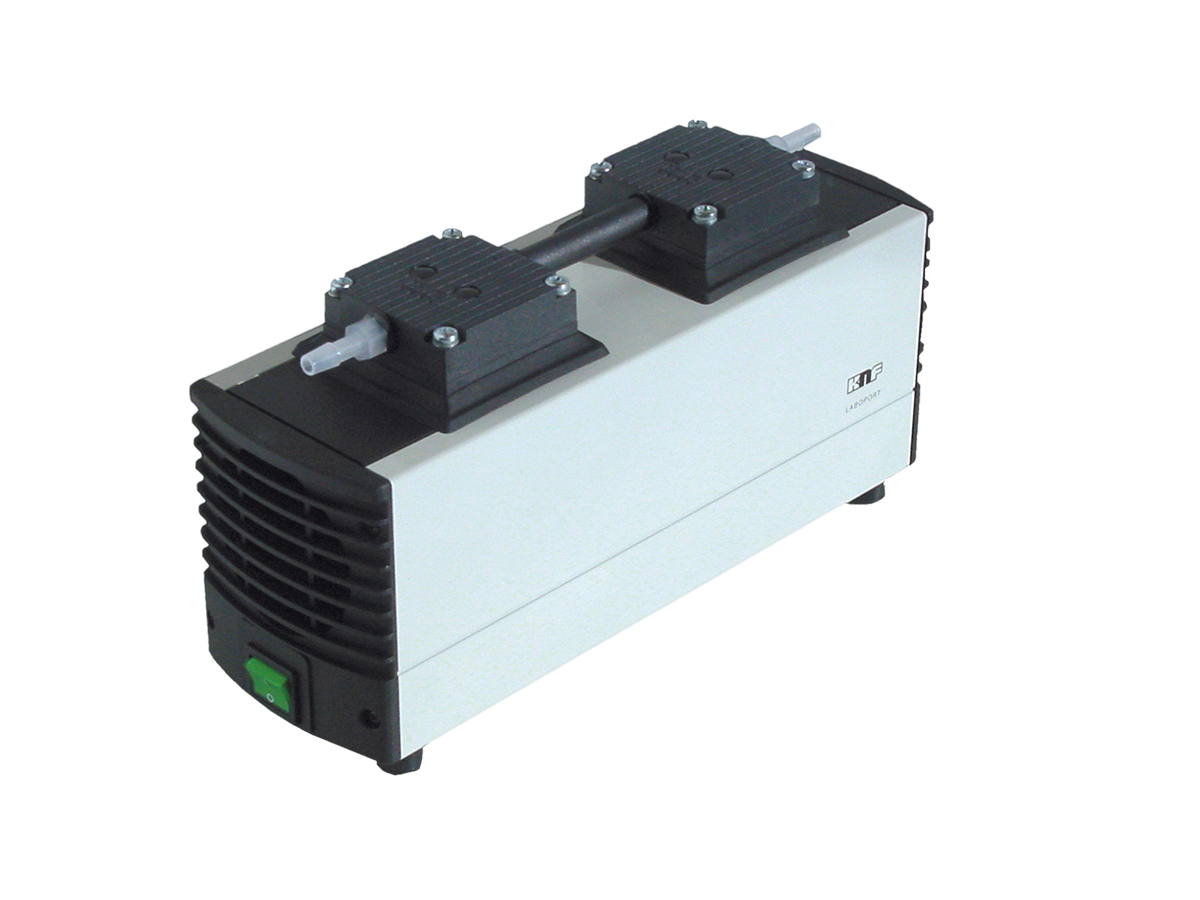 Chemiefeste Membran-Förderpumpe für Flüssigkeiten. Der Einsatz von chemiefesten Werkstoffen wie z.B. PTFE