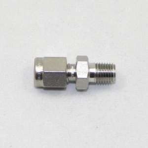 15-0352-016, Fitting, 1/16 NPT to 1/8 compression, ss, TOC Torch