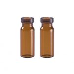 2 ml Braunglasfläschchen mit flachem Boden, 11 mm Bördelrand, breite Öffnung. 100 Stück/Packung, 20,00 Packungen/Karton