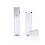 1 ml 8 x 40 mm Flachboden-Klarglasfläschchen mit Stopfen. 200 Stück/Packung, 15,00 Packungen/Karton