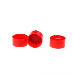 Rote 11-mm-Schnappkappe mit offenem Deckel und rotem PTFE-/weißem Silikonseptum (1 mm dick). 100 Stück/Packung, 20,00 Packungen/Karton