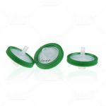 25 mm CA-Spritzenfilter 0,45 µm mit farbigem Markierungsring und Aufdruck. 100 Stück/Packung, 15,00 Packungen/Karton