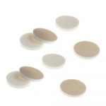 22 mm Septa aus natürlichem PTFE/weißem Silikon, 3,0 mm dick (Ultra Clean). 100 Stück/Packung, 5,00 Packungen/Karton
