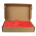 ml Klarglas-Probenfläschchen mit rotem Schraubverschluss (13-425) aus PP und 1 mm dickem Septum aus rotem PTFE/weißem Silikon.   144 Stück/Packung, 5,00 Packungen/Karton