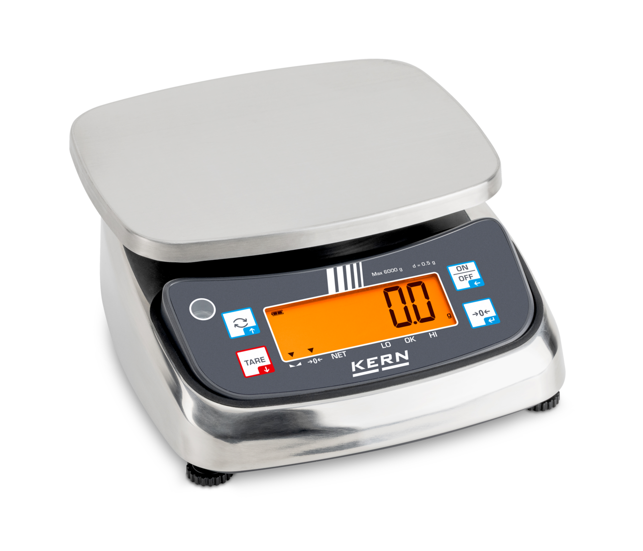 KERN & Sohn Tischwaage FPS 6K-3, Wägebereich 6 kg, Ablesbarkeit 0,0005 kg 1 FPS 6K 3