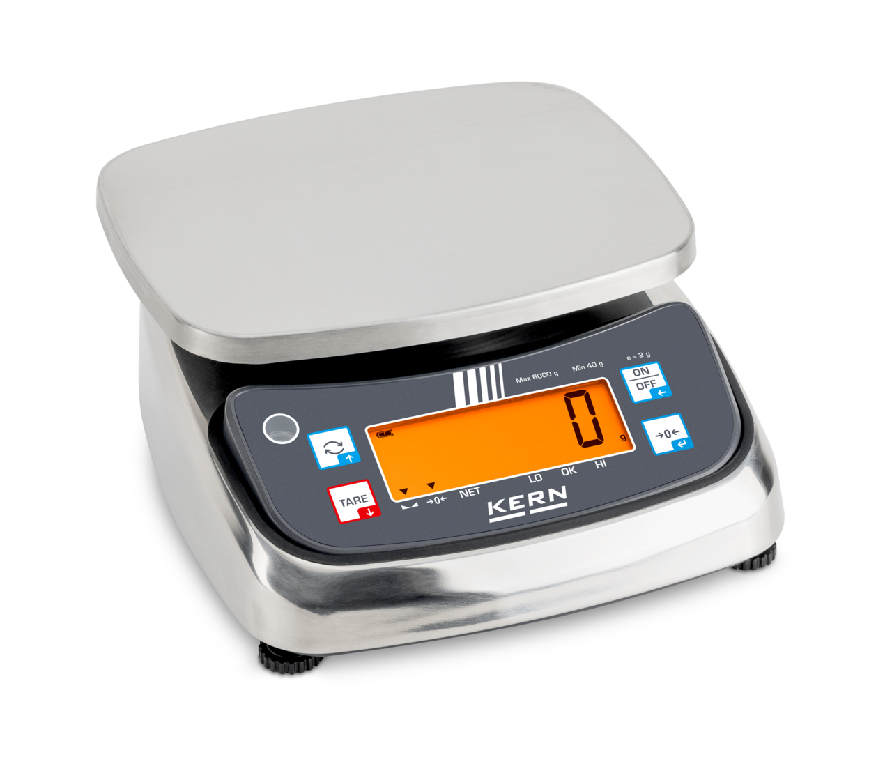 KERN & Sohn Tischwaage FPS 6K-3M, Wägebereich 6 kg, Ablesbarkeit 0,002 kg 1 FPS 6K 3M