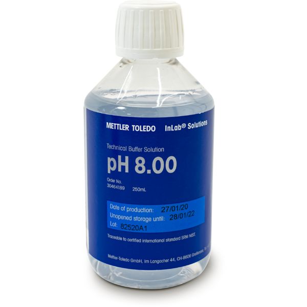METTLER TOLEDO Technischer Puffer pH 8.00, 250 mL | Art.-Nr.: 30464189 1 30464189