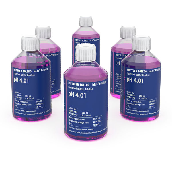 METTLER TOLEDO Certified Puffer pH 4.01, 6 x 250mL | Art.-Nr.: 51350042 1 51350042