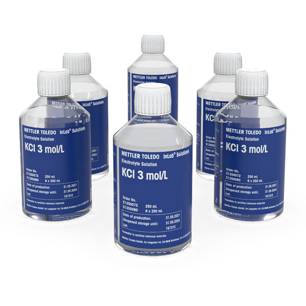 METTLER TOLEDO Electrolyte 3 mol/L KCl, 6 x 250mL | Art.-Nr.: 51350080 1 51350080