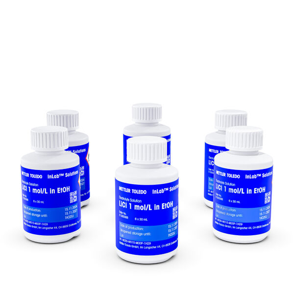 METTLER TOLEDO 1 MOL/L LICL ETHANOL (6X30ML) 1 MOL/L LICL ETHANOL (6X30ML) | Art.-Nr.: 51350088 1 51350088