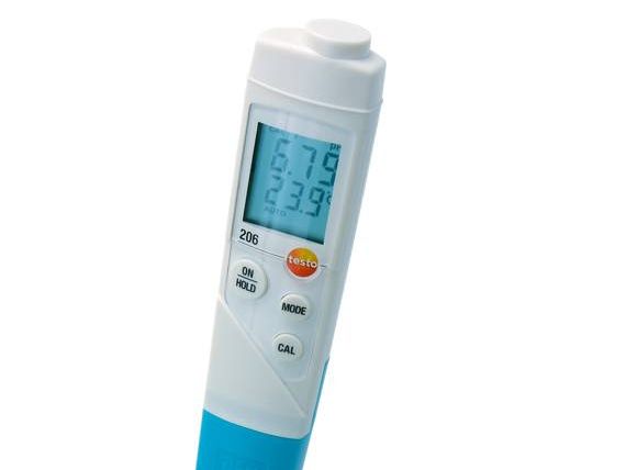 TESTO testo 206 pH2 Starter-Set - pH-/Temperatur-Messgerät für halbfeste Medien | Art.-Nr.: 0563 2066 1 testo 206 pH2 measurement instrument