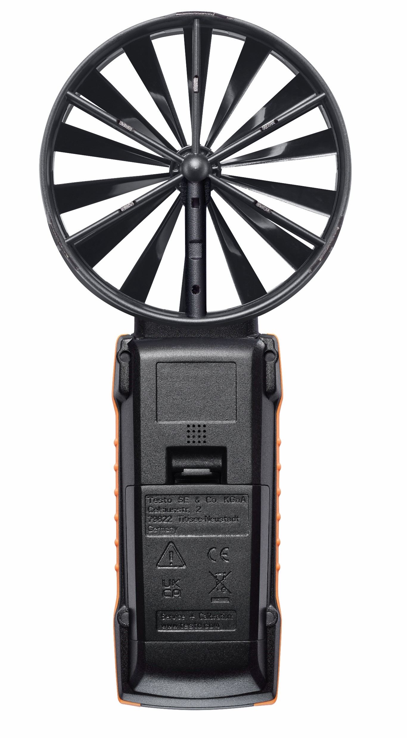 TESTO testo 417 – Digitales 100 mm-Flügelrad-Anemometer mit App-Anbindung | Art.-Nr.: 0563 0417 2 testo 417 back