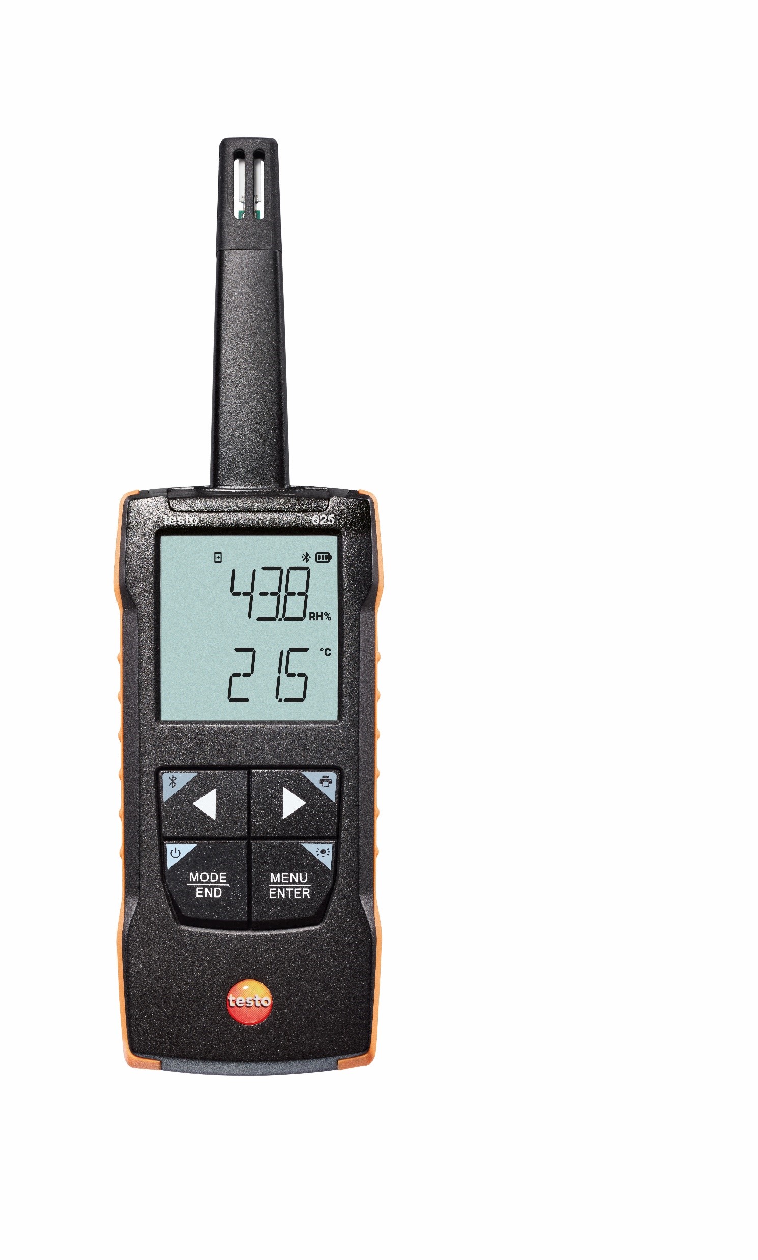 TESTO testo 625 – Digitales Thermohygrometer mit App-Anbindung | Art.-Nr.: 0563 1625 1 testo 625 front DE